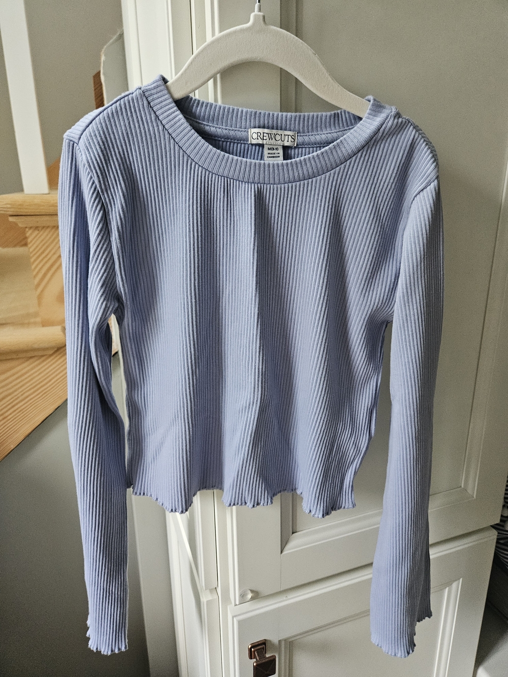 Crewcuts Girls' flared-sleeve everyday shirt in vintage rib